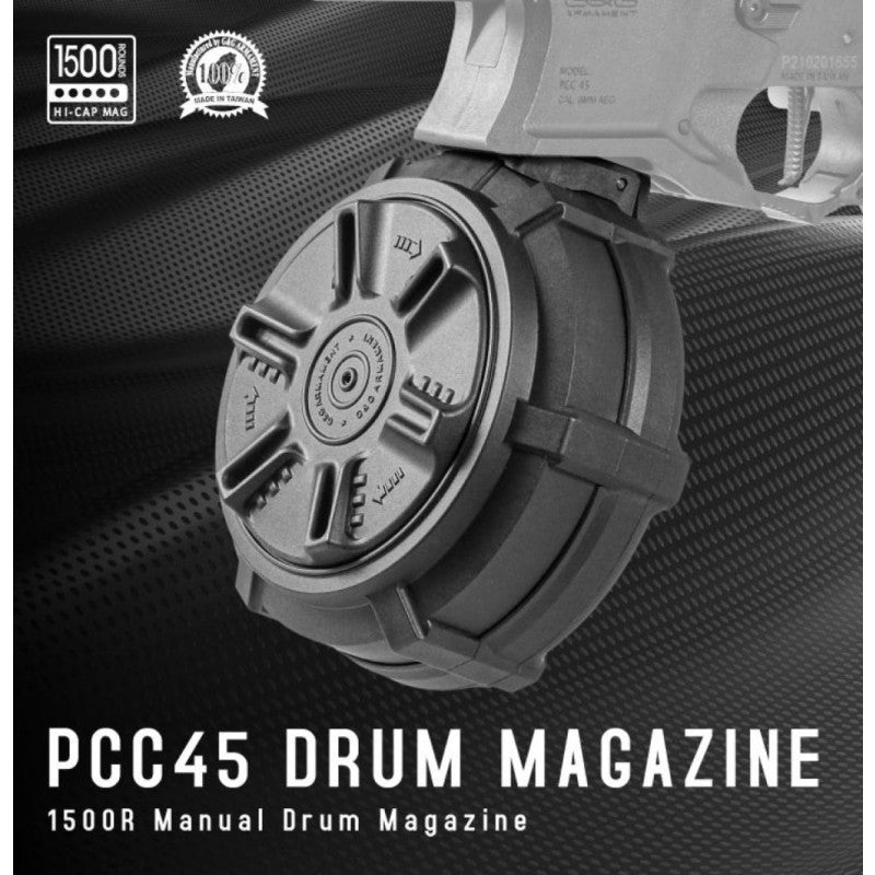 Magazine para Airsoft G&G Drum Mag 1500 Rounds para PCC45 - Imagem 2