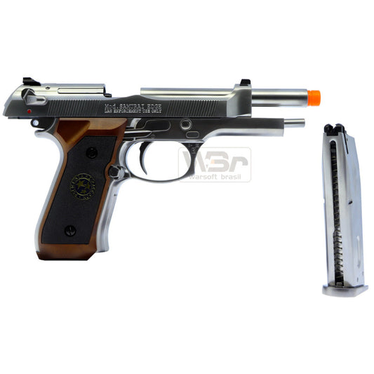 Pistola De Airsoft We M92 Biohazard Gen2 - Chrome - Imagem 2