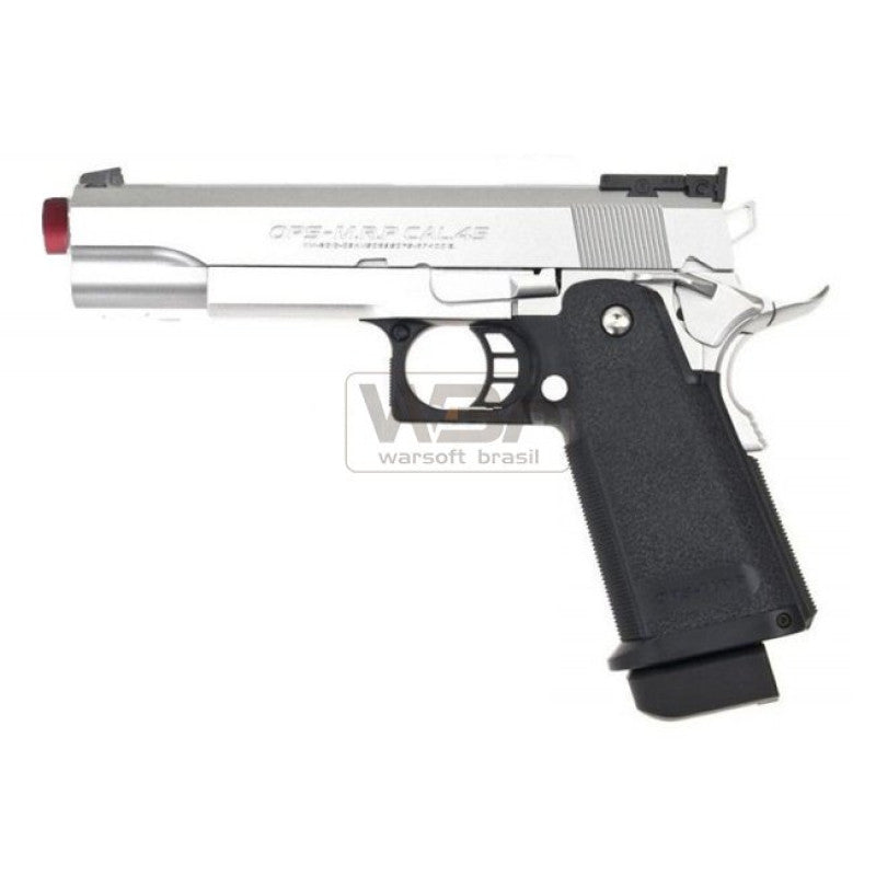 Pistola De Airsoft Tokyo Marui Gbb Hi-Capa 5.1 Stainless Silver - Imagem 5
