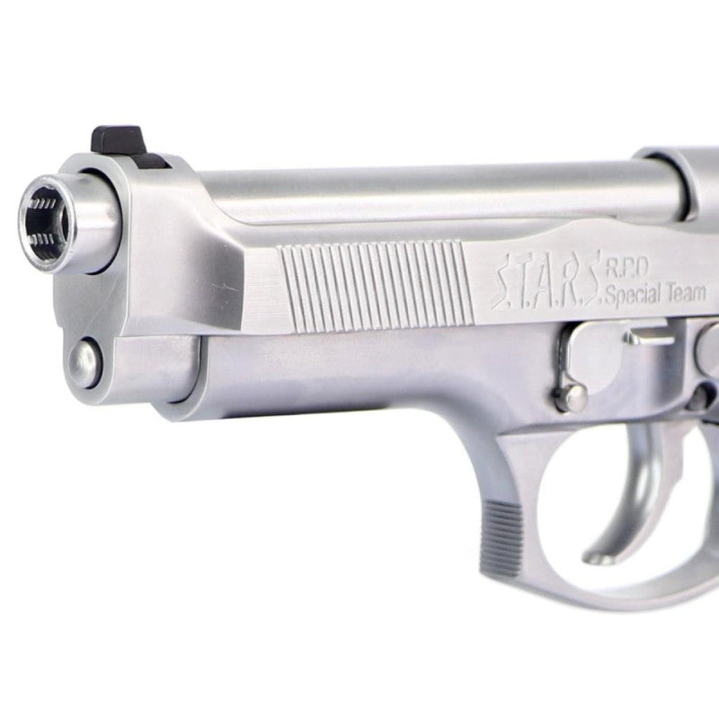 Pistola De Airsoft GBB We M92 Biohazard S.T.A.R.S. Gen2 Silver - Imagem 4