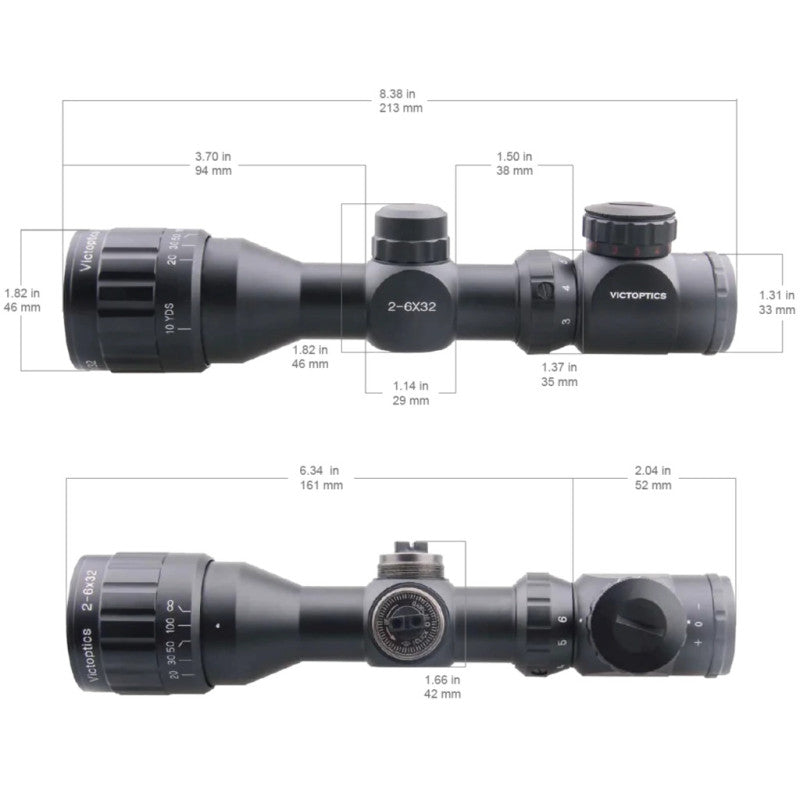 Luneta Victoptics 2-6x32 AOE - Imagem 3